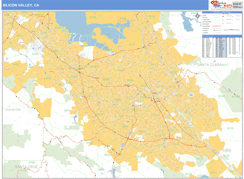 South Bay-Silicon Valley Metro Area Digital Map Basic Style